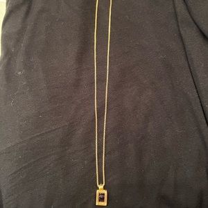 Beautiful gold necklace 10k with gorgeous gold pendant with amethyst stone 18k